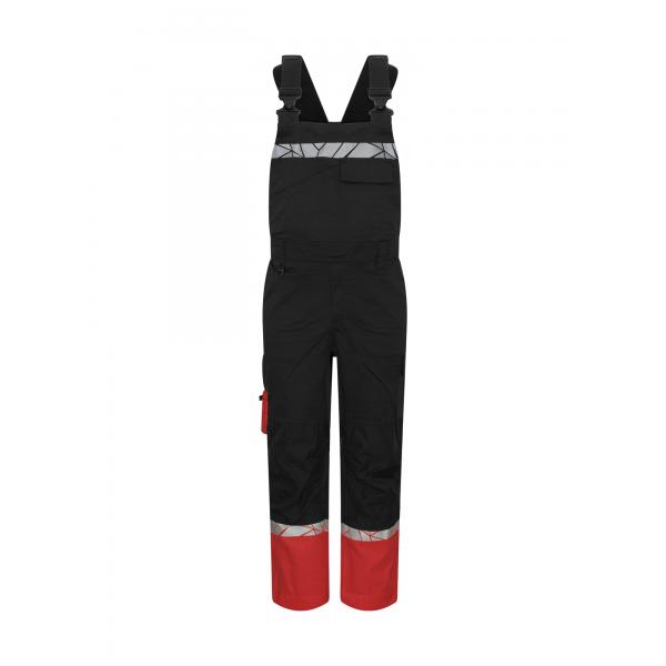 7600 STRETCHBRETELBROEK MET KNIEZAKKEN rood/zwart