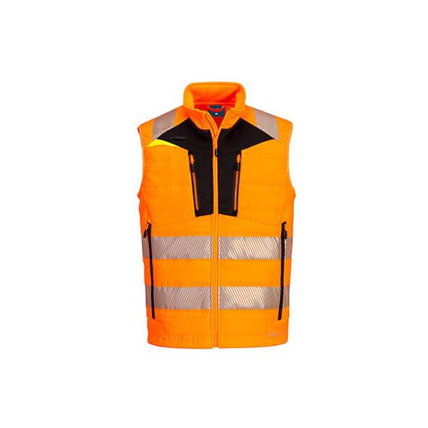 DX479 Hi-Vis Softshell bodywarmer oranje/zwart