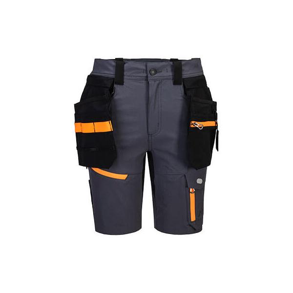 EV444 korte broek met afneembare holsterzakken Mol grijs/oranje