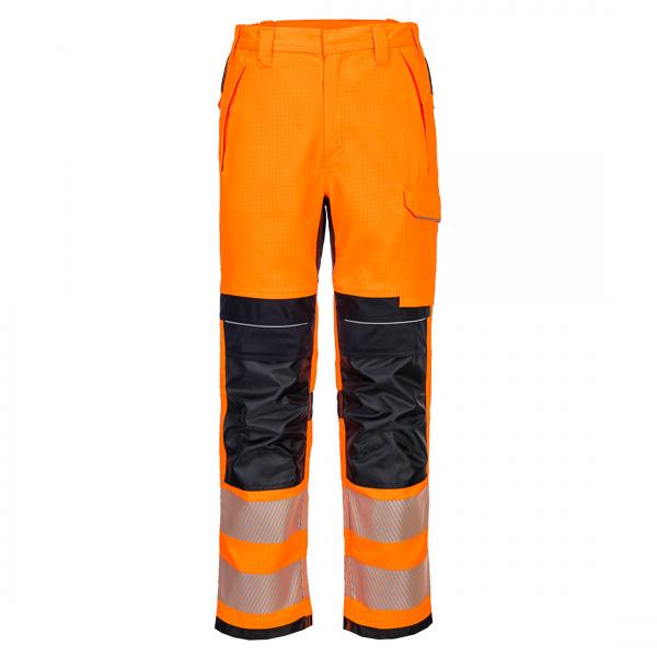 FR414 - PW3 Vlamvertragende Modaflame Hi-Vis werkbroek oranje/marine