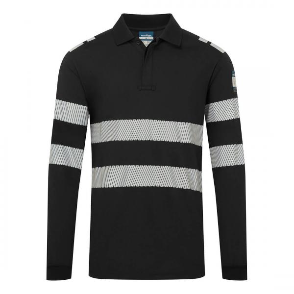 FR733 - PW3 Modaflame Vlamvertragend Poloshirt zwart