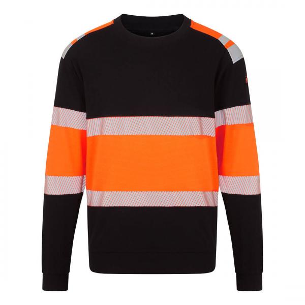 FR737 - PW3 Modaflame Hi-Vis Klasse 1 FR Sweatshirt oranje/zwart
