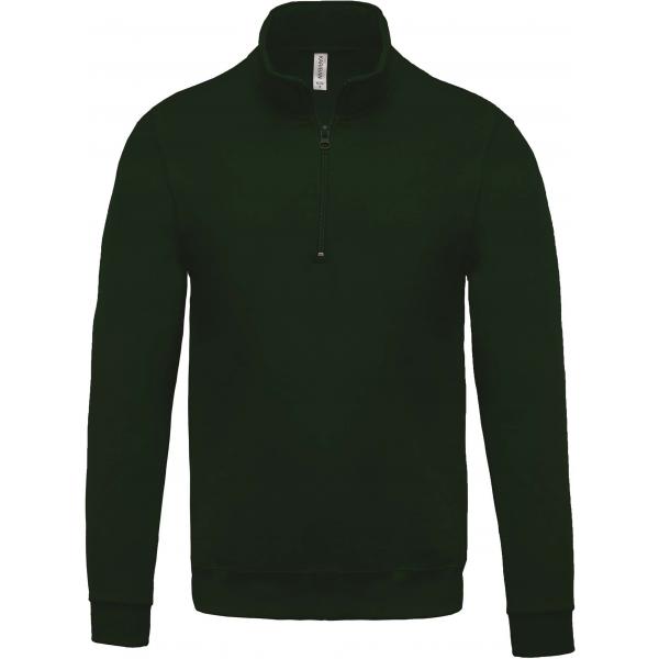 Sweater met ritshals K478C_Forest Green
