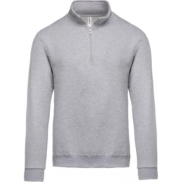 Sweater met ritshals K478C_Oxford Grey