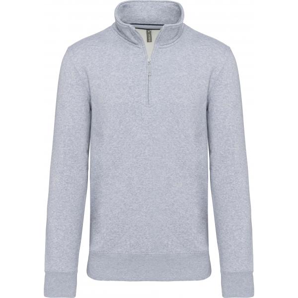 Sweater met ritshals K487_Oxford Grey