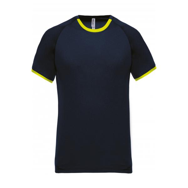 Navy Heather / Fluorescent Yellow