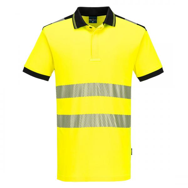 PW317 - PW3 Hi-Vis Cotton Comfort Polo Shirt geel/zwart