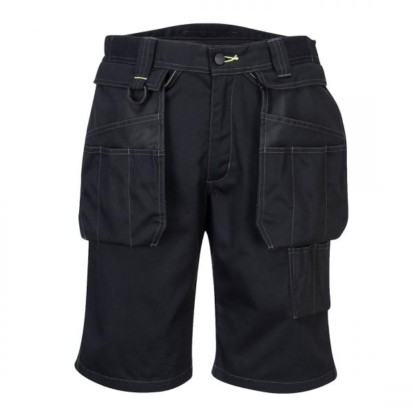 PW345 - PW3 Korte Werkbroek met holsterzakken zwart