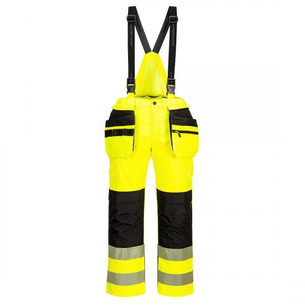 PW356 - PW3 Hi-Vis Regen Amerikaanse Overall  geel/zwart