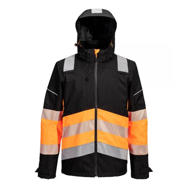 PW368 - PW3 Hi-Vis Klasse 1 extreme Regenjack  zwart/oranje