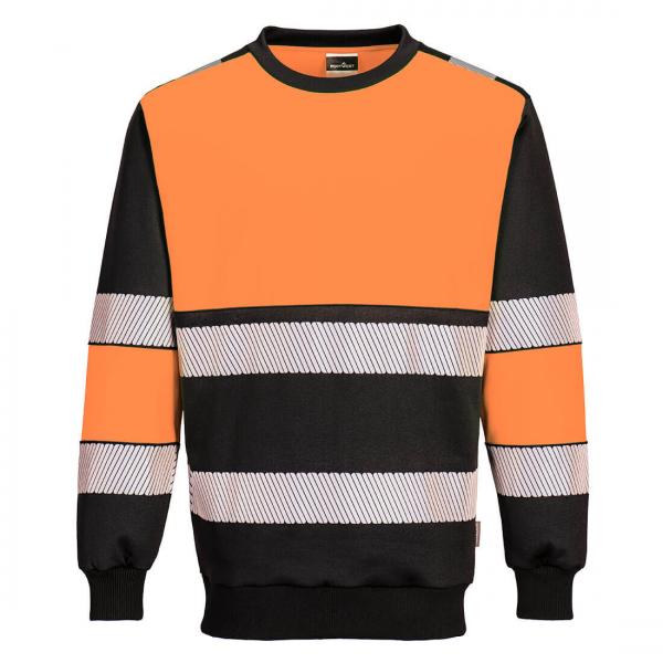 PW376 - PW3 Hi-Vis klasse 1 Sweatshirt oranje/zwart