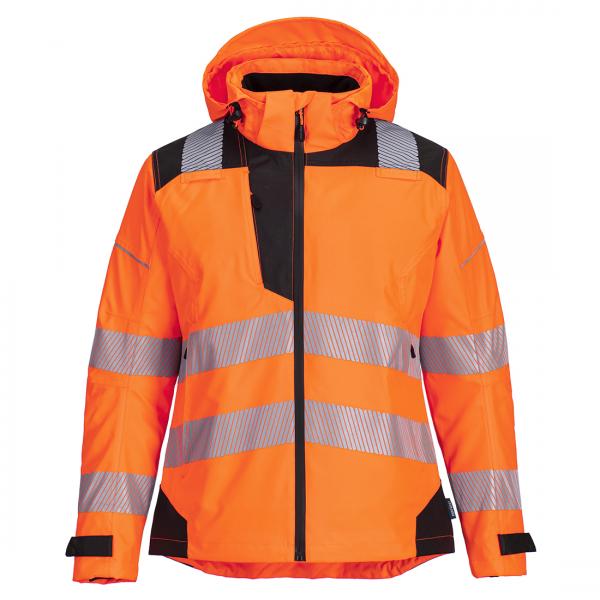 PW389 - PW3 Hi-Vis Dames Regenjack oranje/zwart