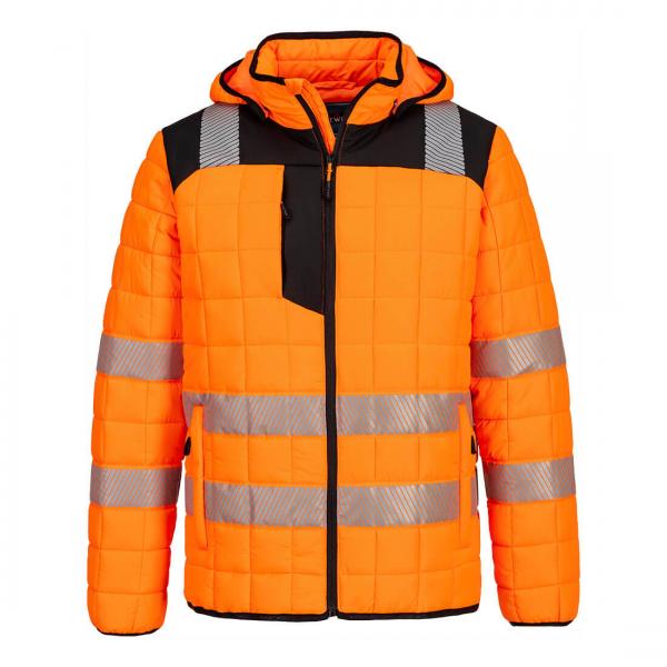 T165 - PW3 Hi-Vis Square Baffle Jack oranje/zwart